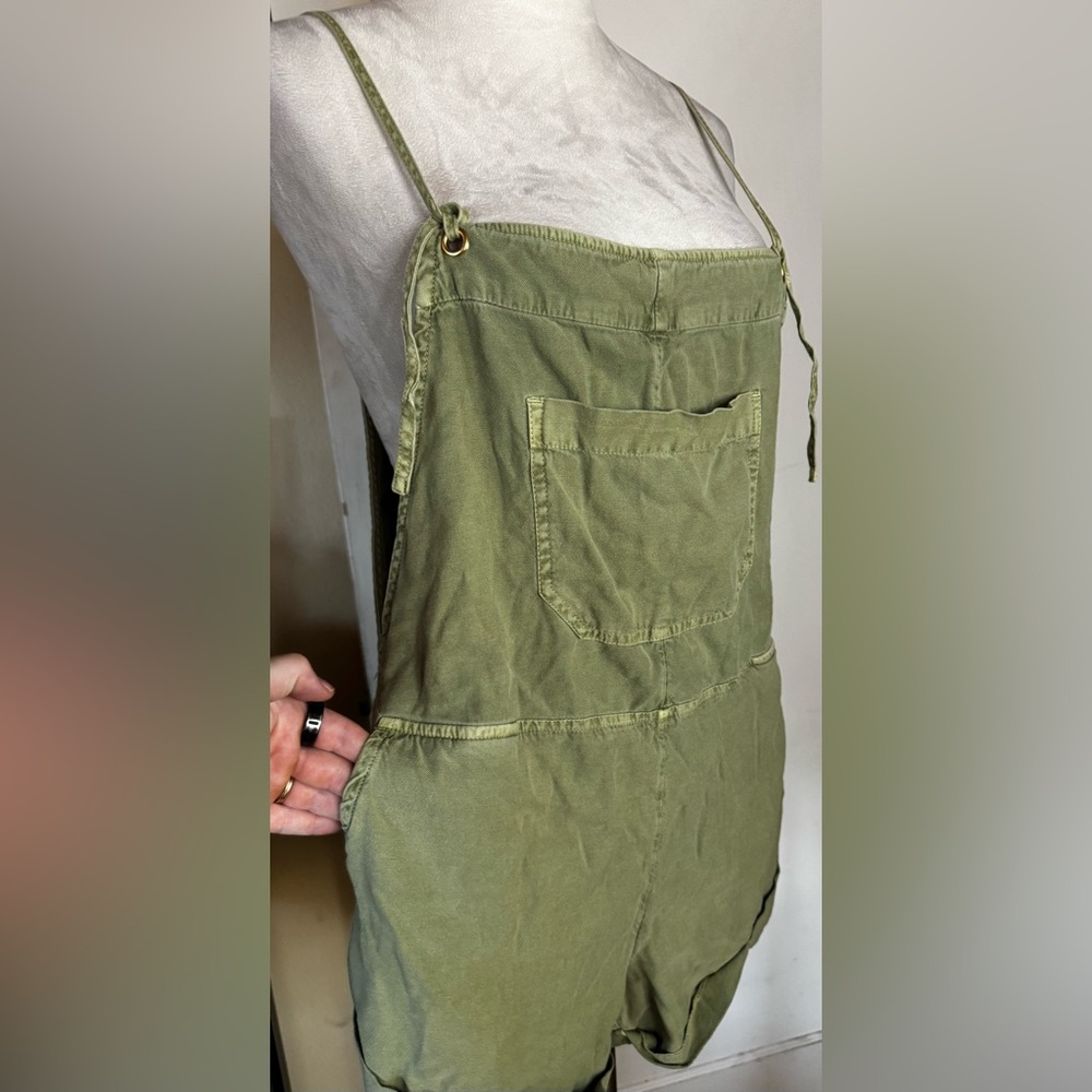 Billabong Casual Linen Romper Overall Beach Surf California Coastal Cowgirl - Picture 12 of 14